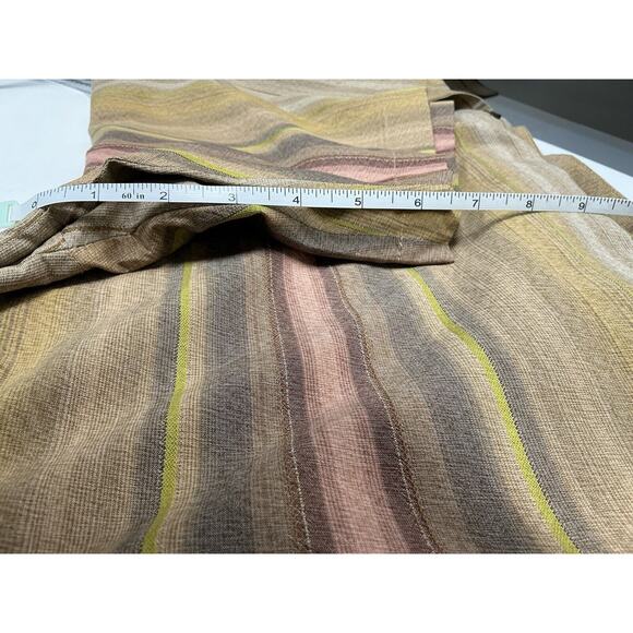 TOMMY BAHAMA MENS MEDIUM BROWN GOLD RED STRIPED 100% SILK‎ SHORT SLEEVE BUTTON - Picture 10 of 10